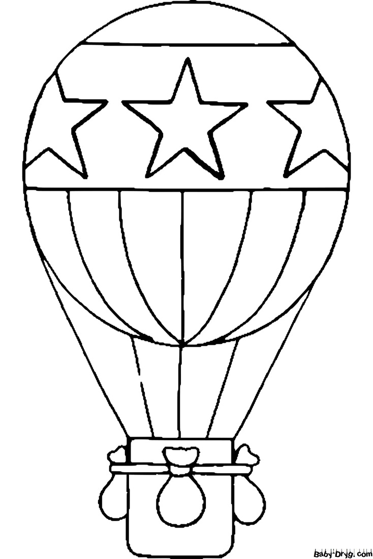 Hot air balloon is simple Coloring Page | Coloring Hot Air Balloons