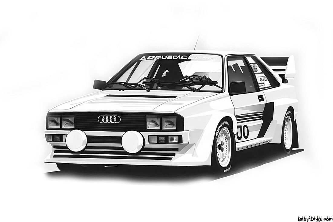 Картинка Audi Quattro 1982 | Раскраски Ауди / Audi