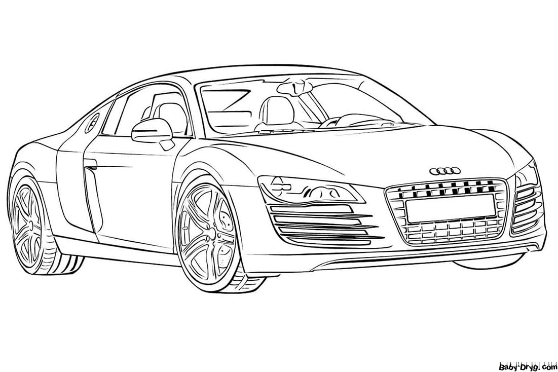 Picture AUDI R8 | Coloring Audi