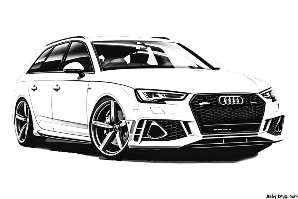 Picture Audi RS4 | Coloring Audi