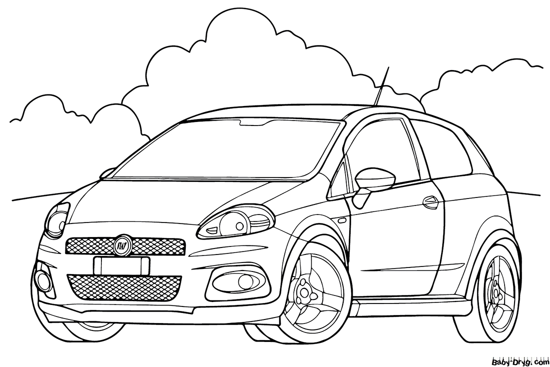 Picture Fiat Grande Punto Abarth | Coloring Fiat