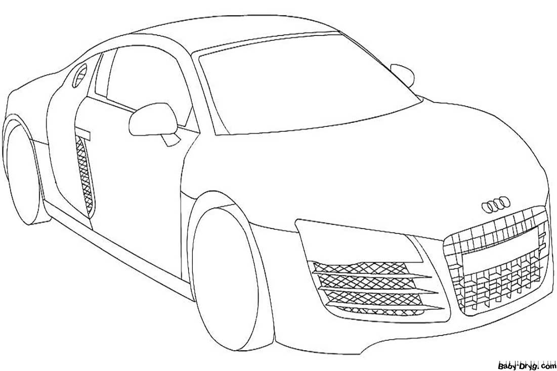 Picture of an Audi car | Coloring Audi