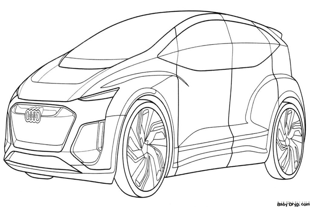 Раскраска Audi AI:ME | Раскраски Ауди / Audi