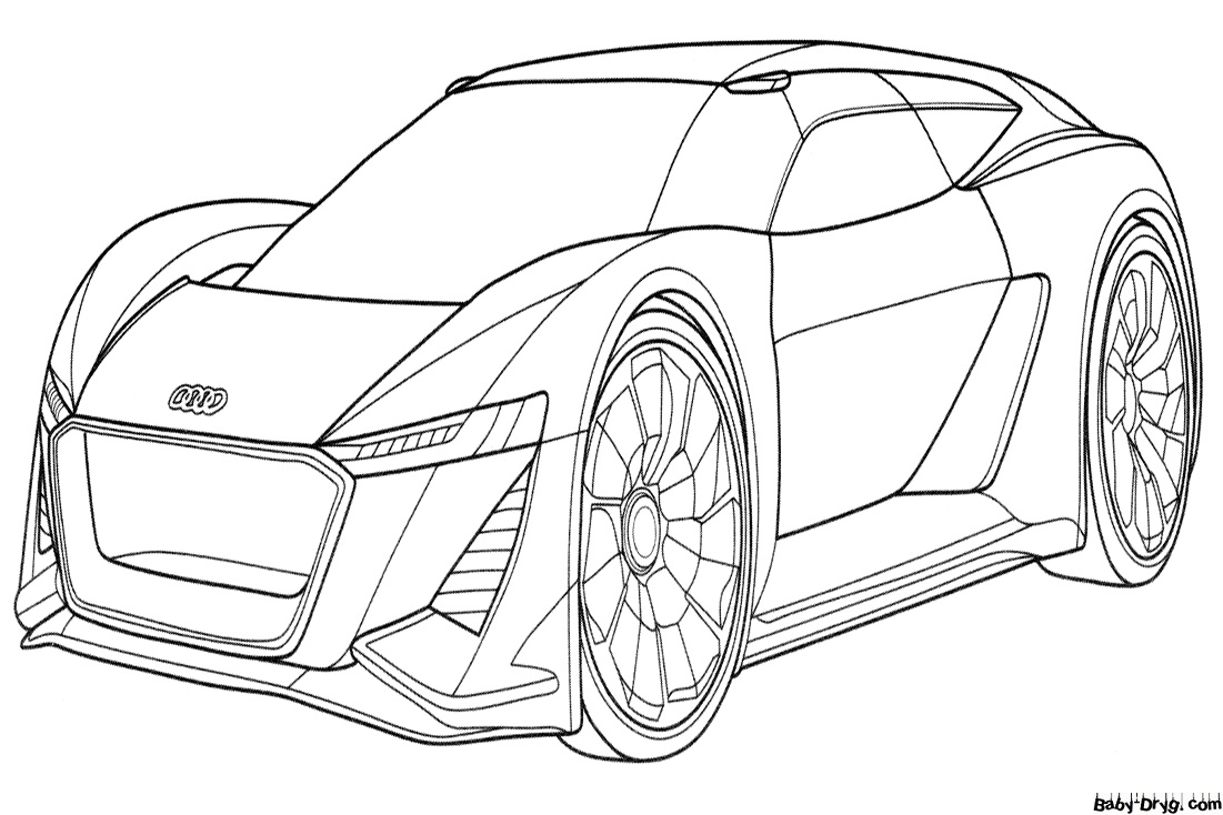 Раскраска Audi PB18 | Раскраски Ауди / Audi