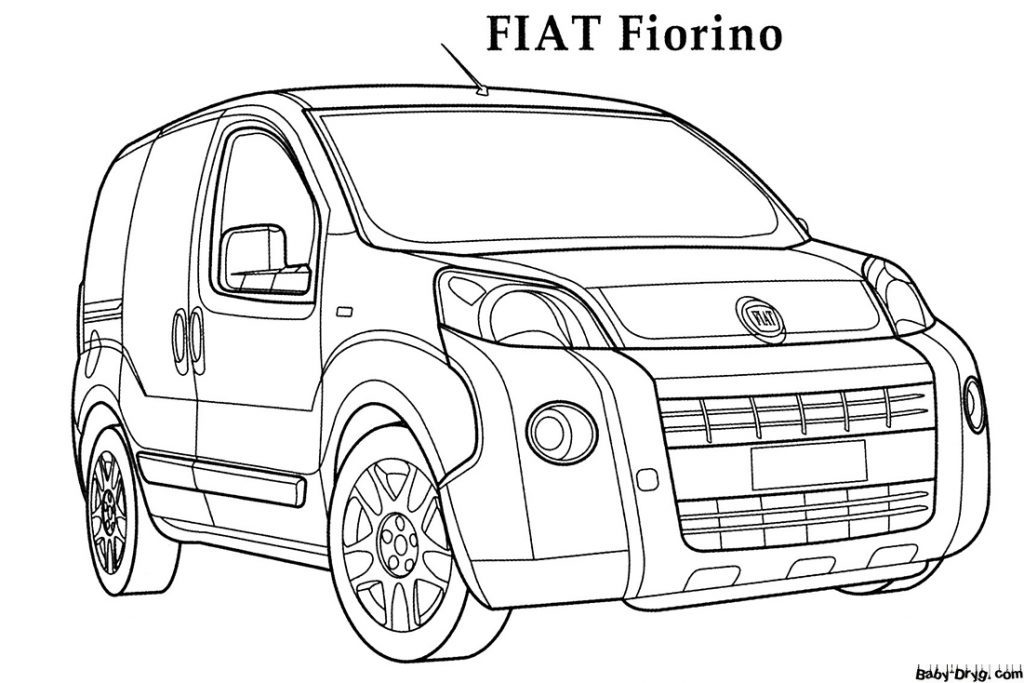 Раскраска Fiat Fiorino | Раскраски Фиат / Fiat