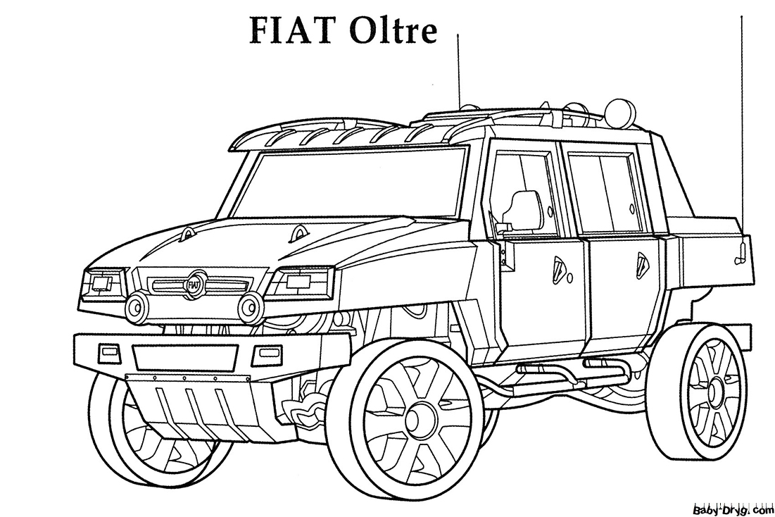 Раскраска Fiat Oltre | Раскраски Фиат / Fiat