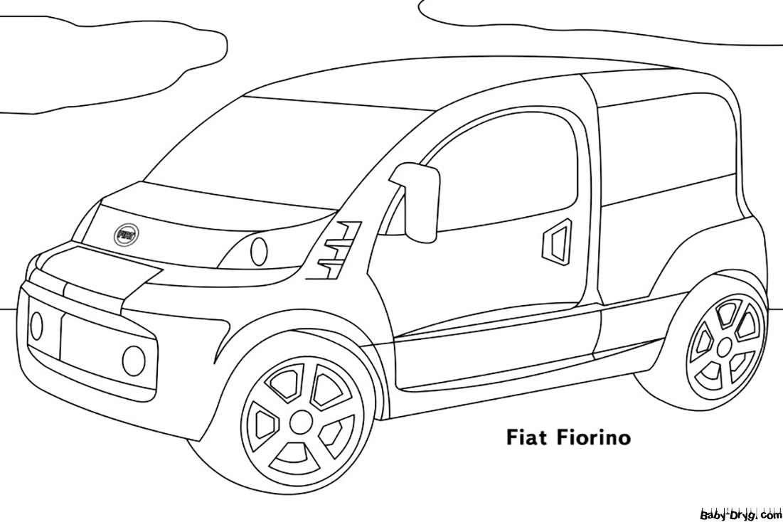 Раскраска Fiorino Fiat | Раскраски Фиат / Fiat