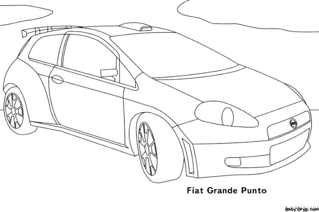 Раскраска Grande Punto Fiat | Раскраски Фиат / Fiat