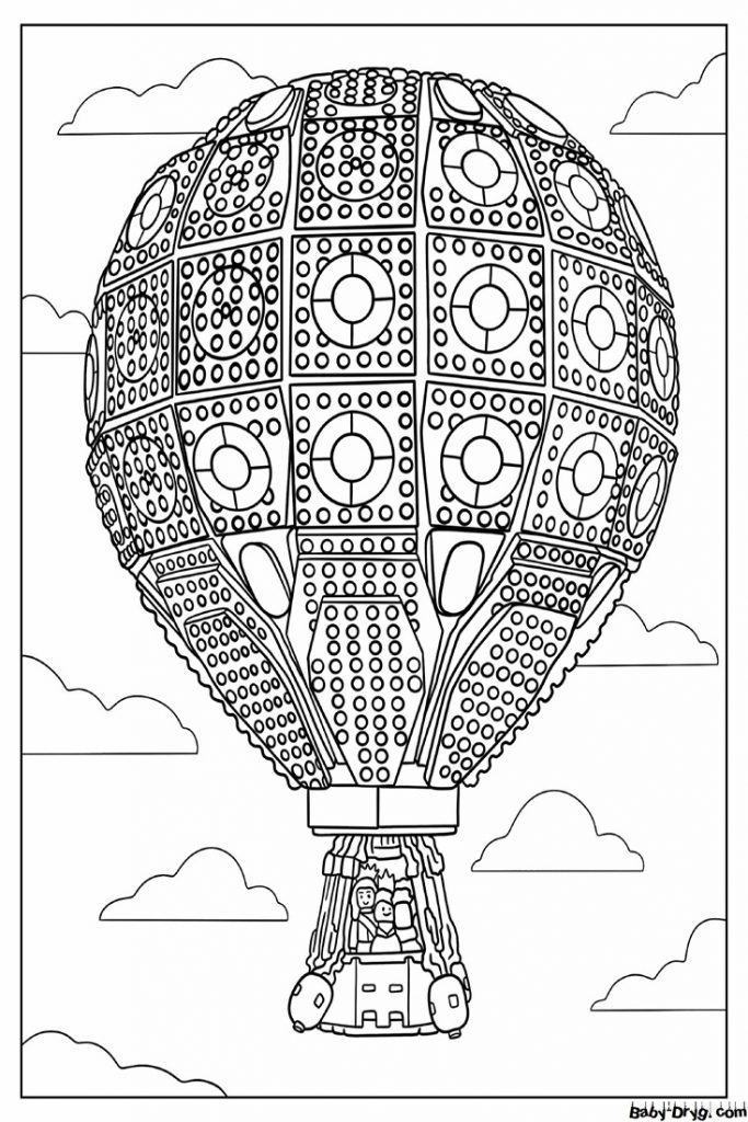 Раскраска Лего Воздушный шар | Раскраски Воздушные шары