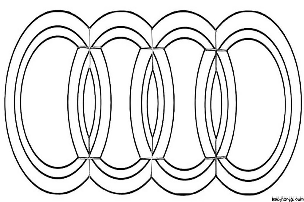Раскраска логотип Ауди | Раскраски Ауди / Audi