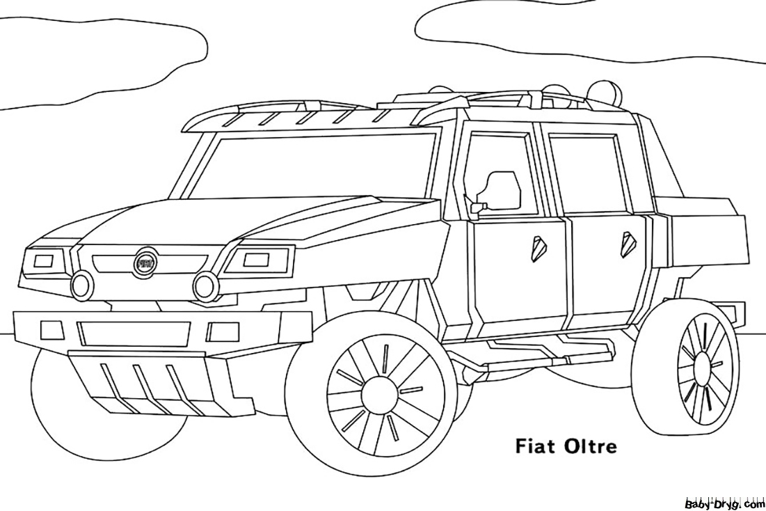 Раскраска Oltre Fiat | Раскраски Фиат / Fiat