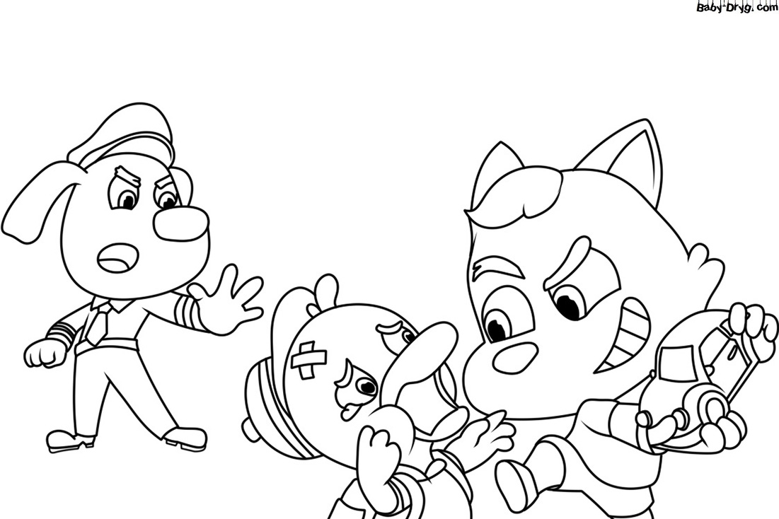 Sheriff Labrador download Coloring Page | Coloring Sheriff Labrador
