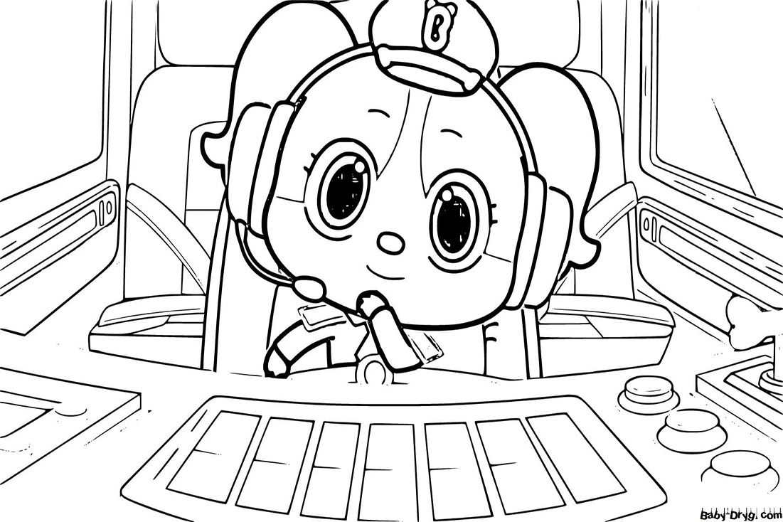 Sheriff Papillon Coloring Page | Coloring Sheriff Labrador