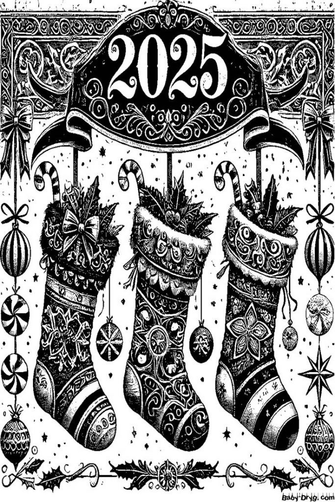 2025 Year of wear Coloring Page | Coloring Year Snake 2025
