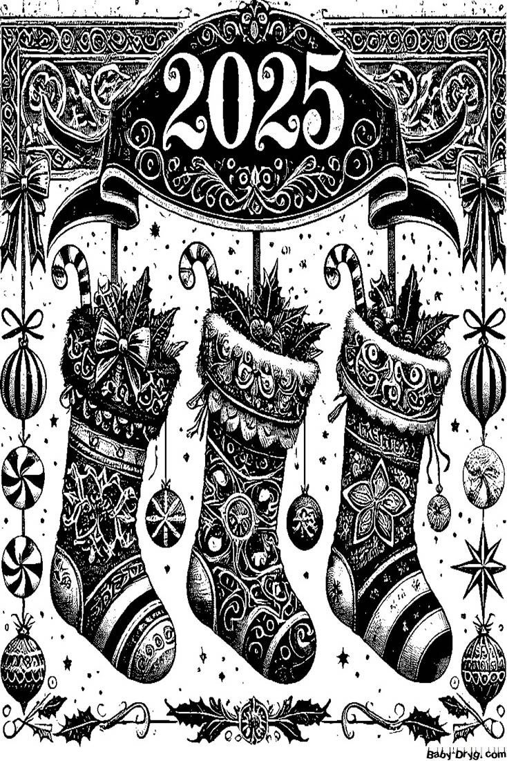 2025 Year of wear Coloring Page | Coloring Year Snake 2025