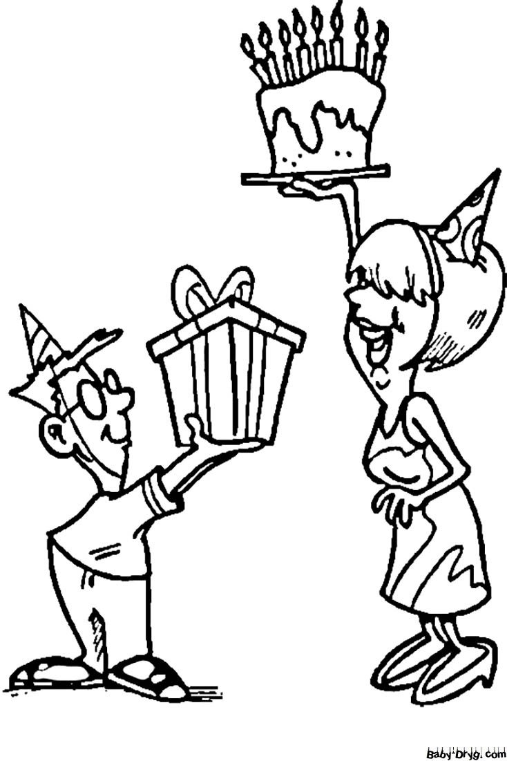 A Present For Mommy Coloring Page | Coloring Mother's Day