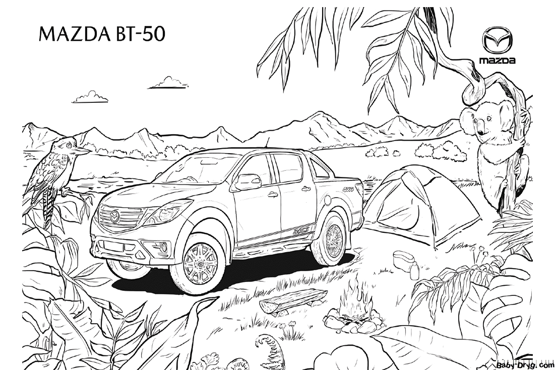BT-50 Mazda Coloring Page | Coloring Mazda