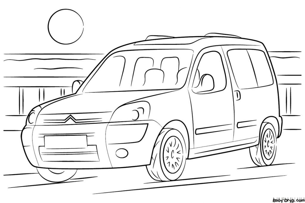 Citroën Berlingo Coloring Page | Coloring Citroën
