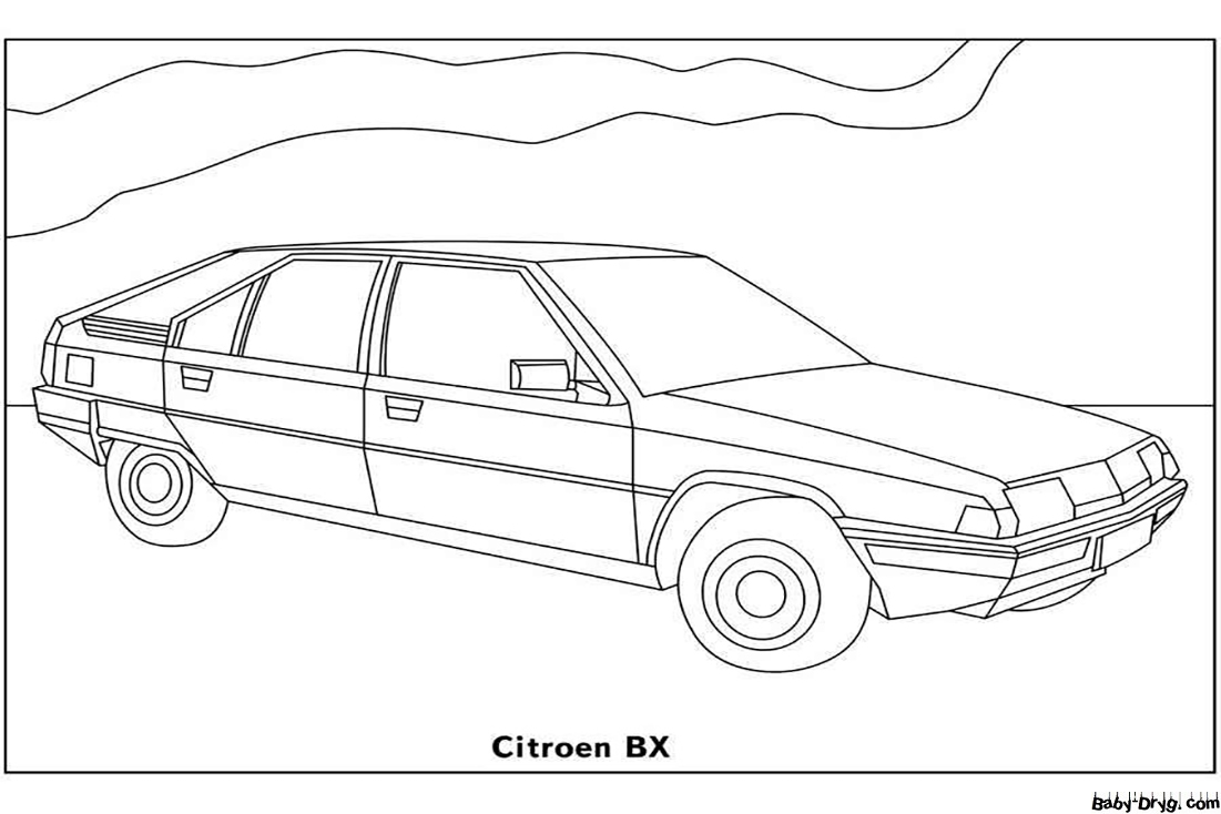 Citroën BX Coloring Page | Coloring Citroën
