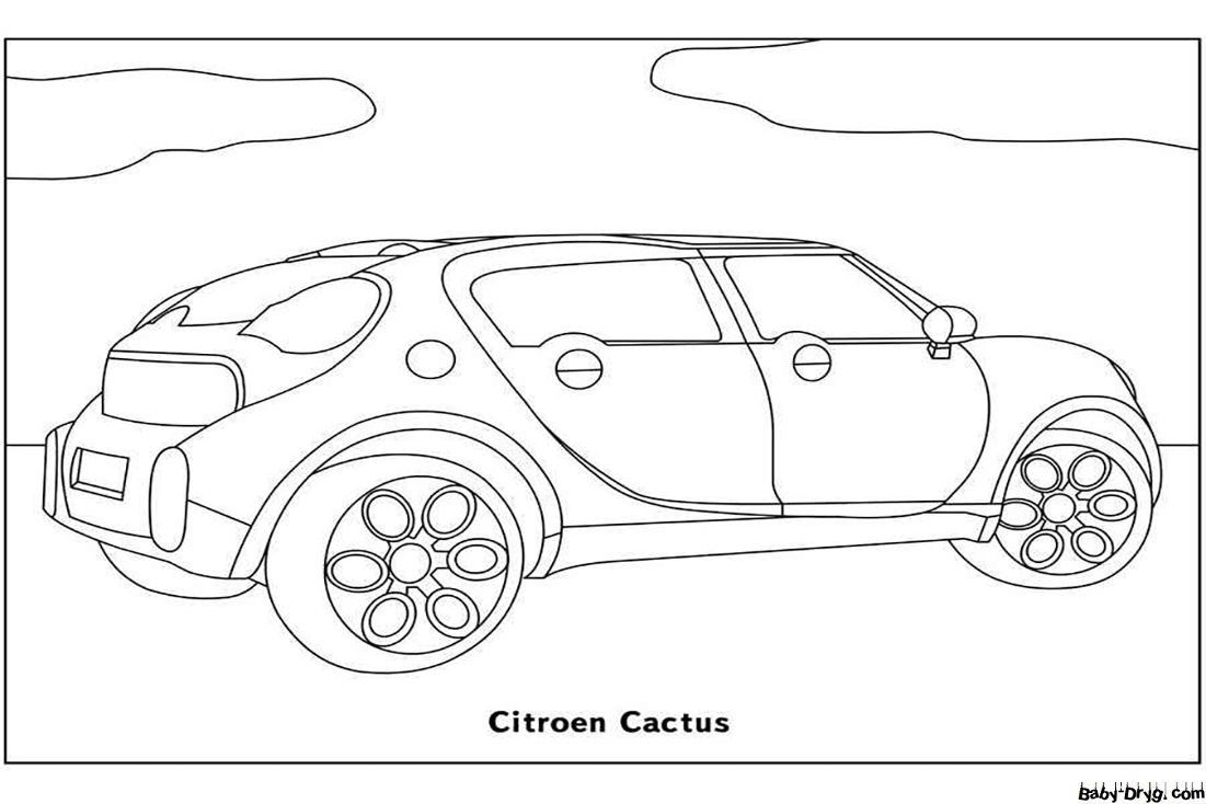 Citroën C4 Cactus Coloring Page | Coloring Citroën