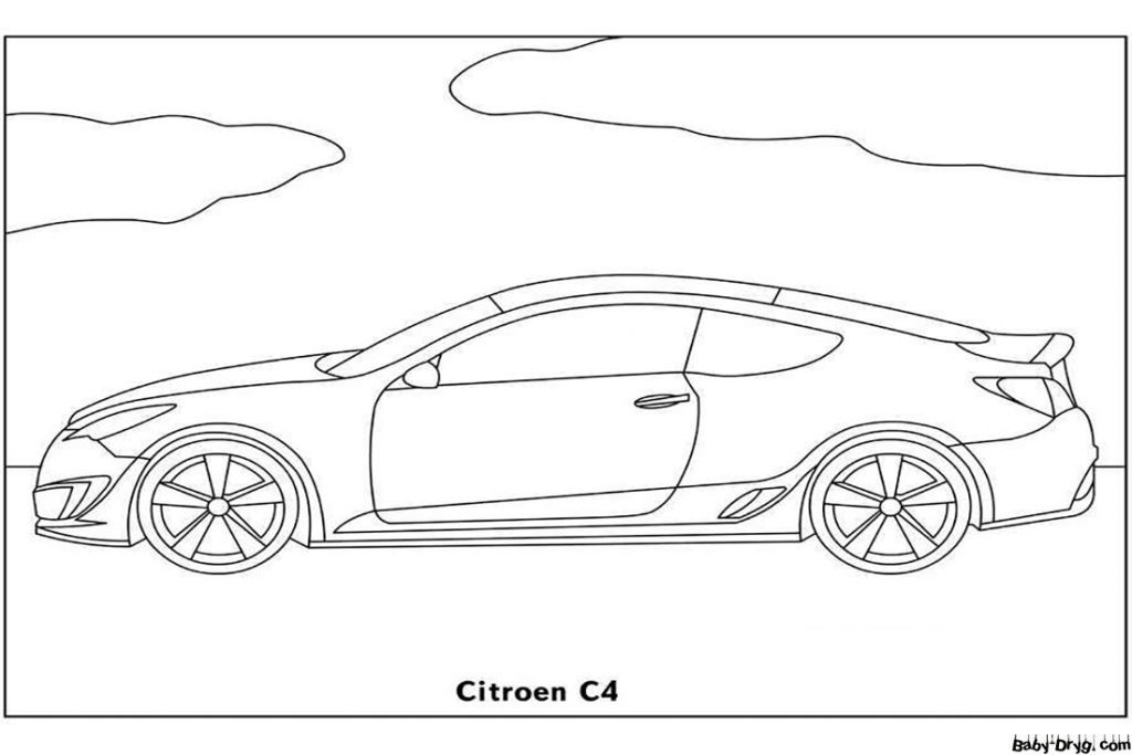 Citroën C4 Coloring Page | Coloring Citroën