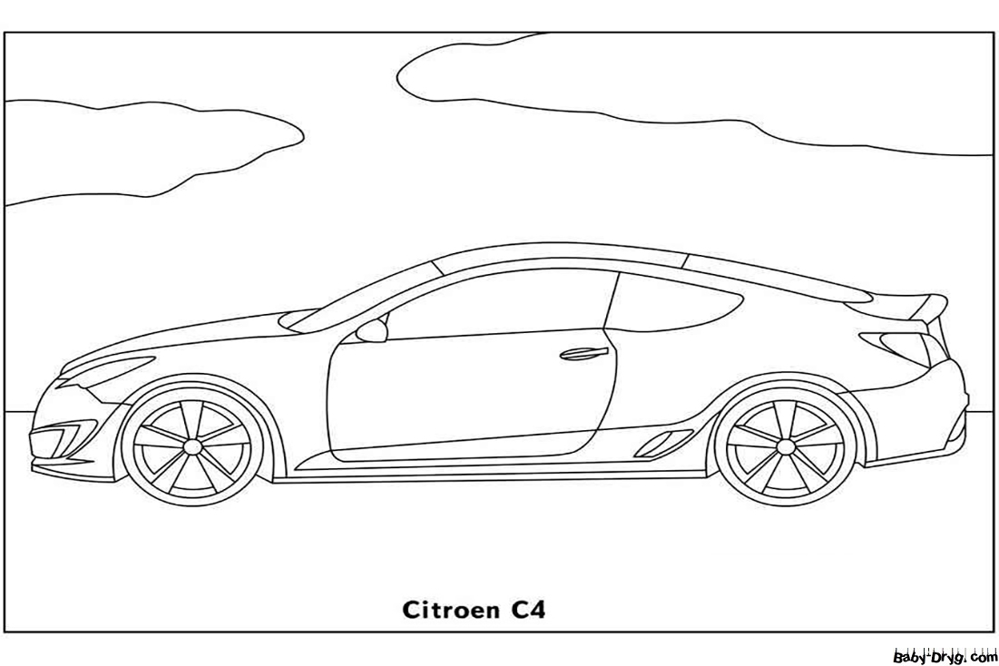Citroën C4 Coloring Page | Coloring Citroën