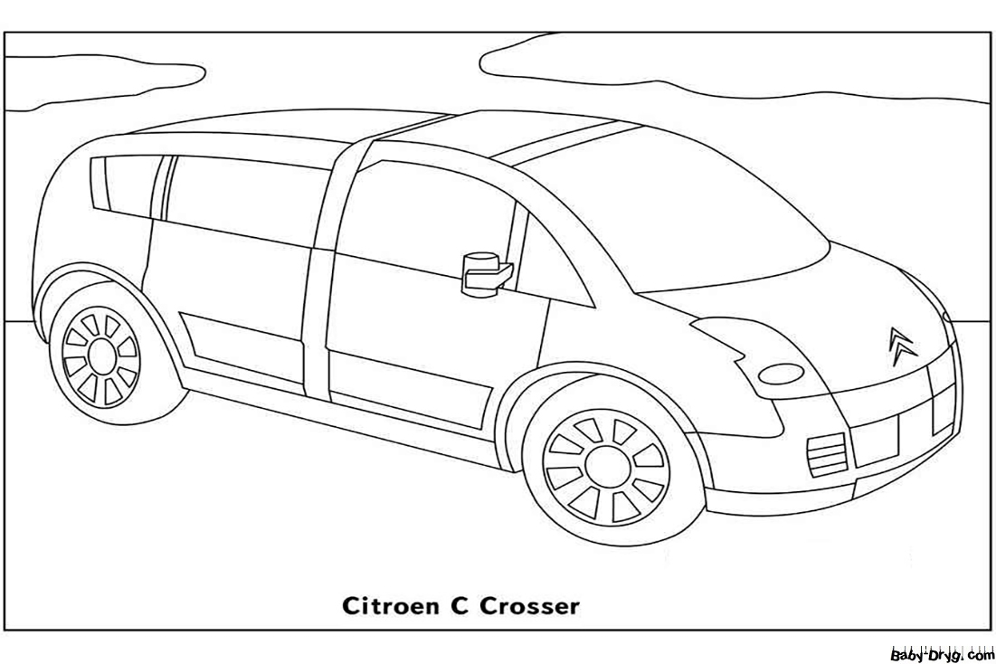 Citroën C-Crosser Coloring Page | Coloring Citroën