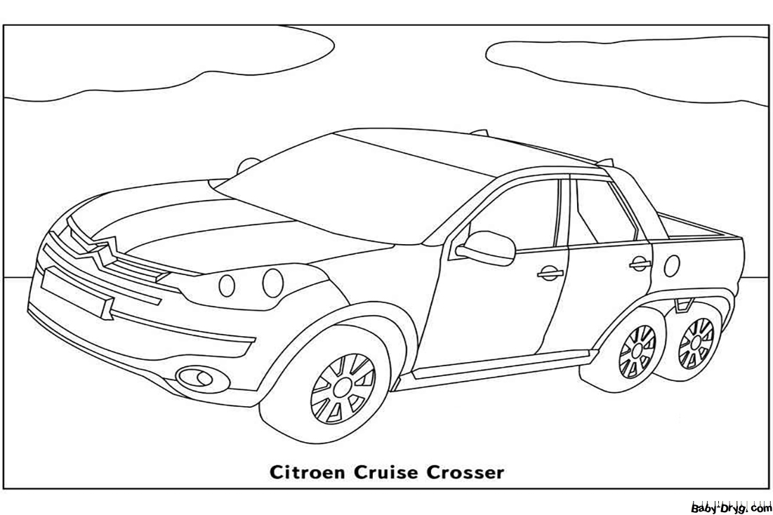 Citroën Cruise Crosser Coloring Page | Coloring Citroën