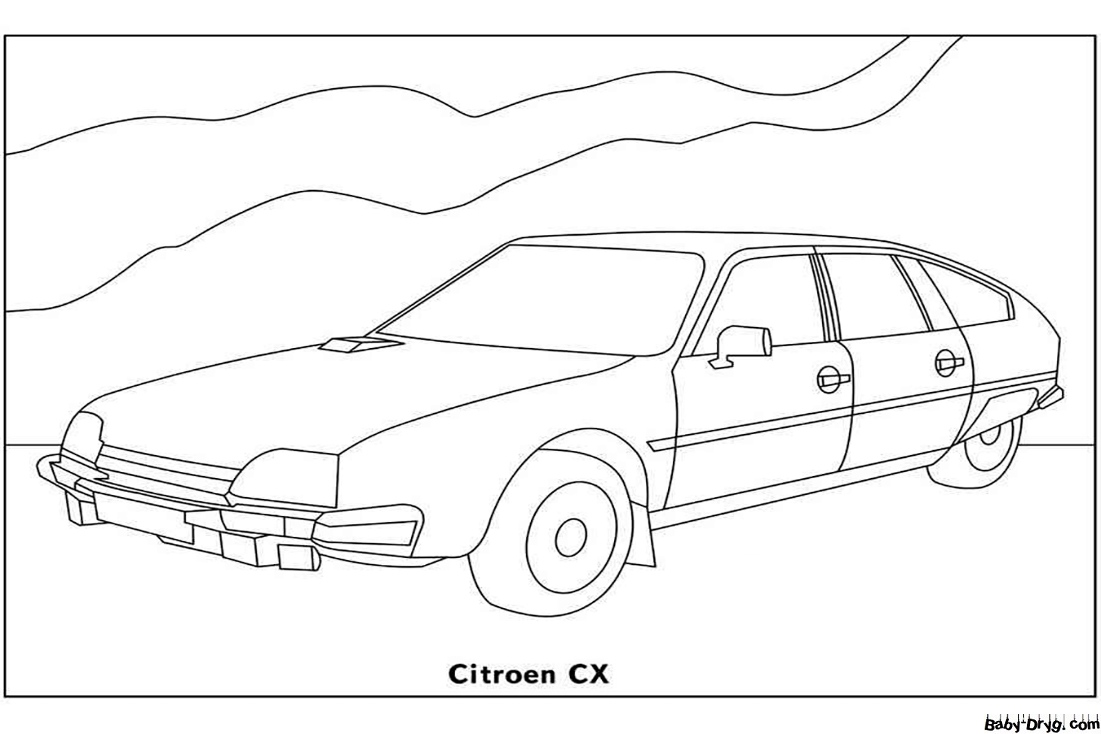 Citroën CX Coloring Page | Coloring Citroën