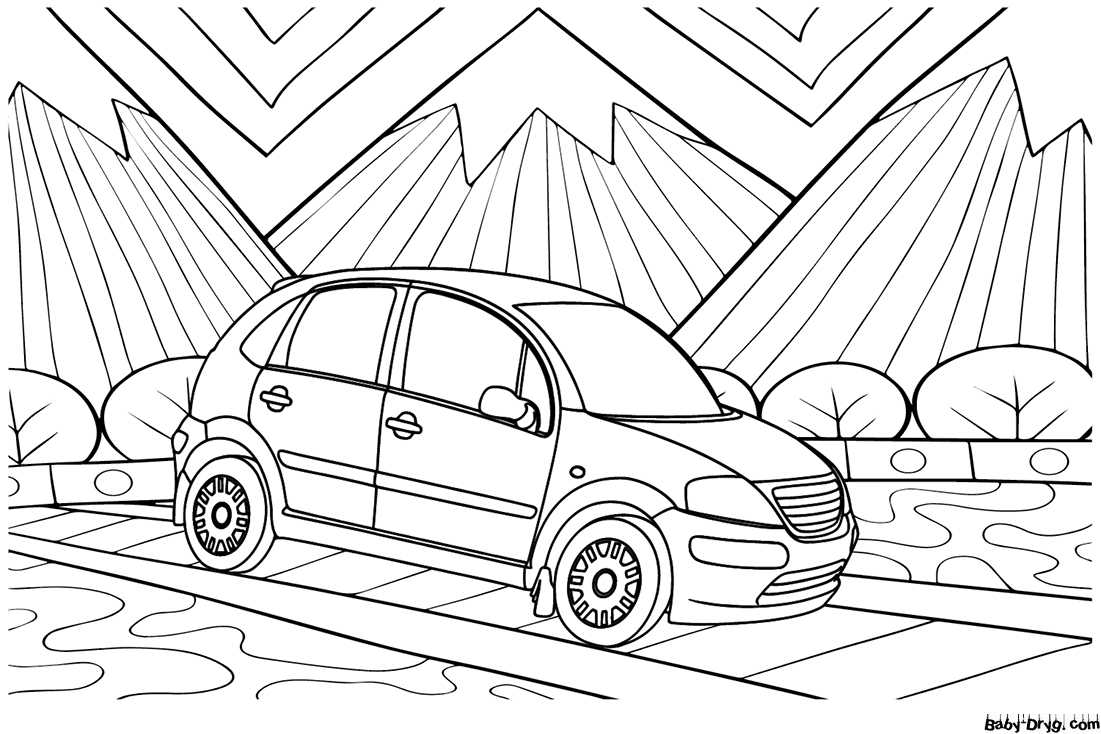 Citroen C3 Coloring Page | Coloring Citroën