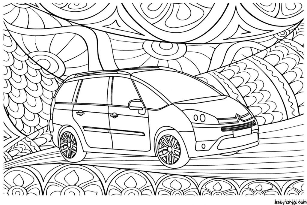 Citroen C Picasso Coloring Page | Coloring Citroën