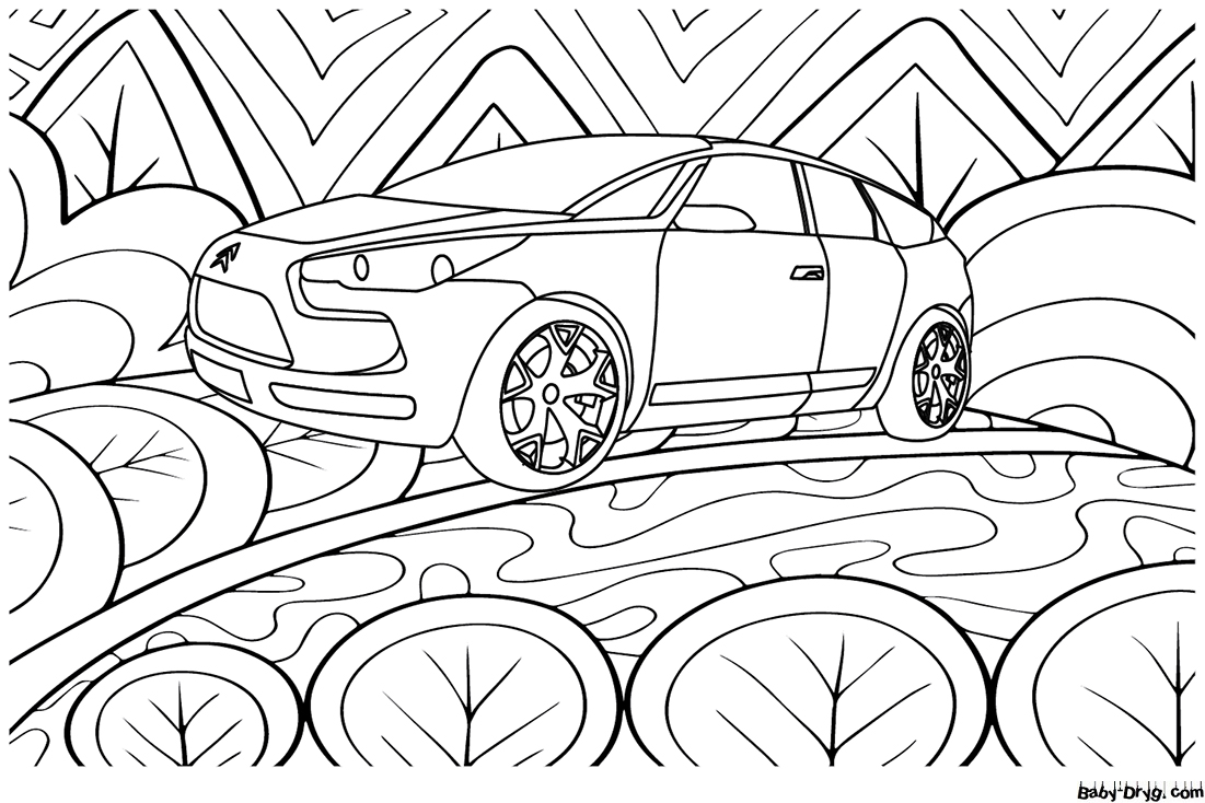 Citroen C Sport Lounge Coloring Page | Coloring Citroën