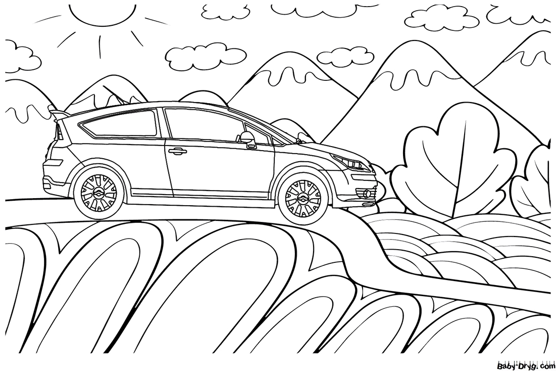 Citroen car Coloring Page | Coloring Citroën
