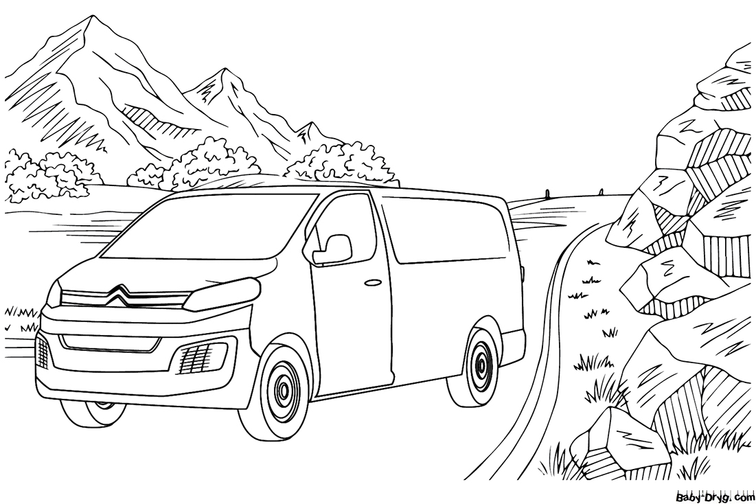 Citroen Jampy Coloring Page | Coloring Citroën