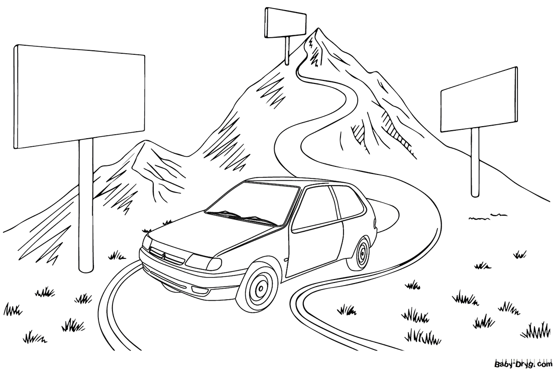 Citroen Saxo Coloring Page | Coloring Citroën