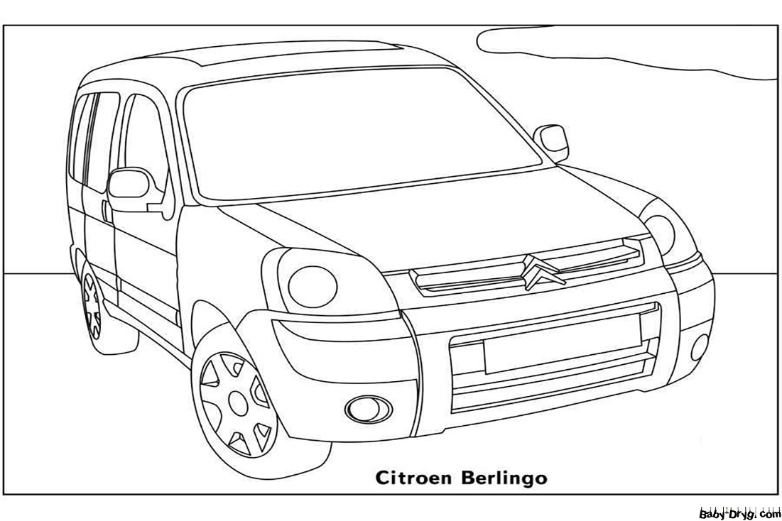 Coloring Page Citroën Berlingo | Coloring Citroën