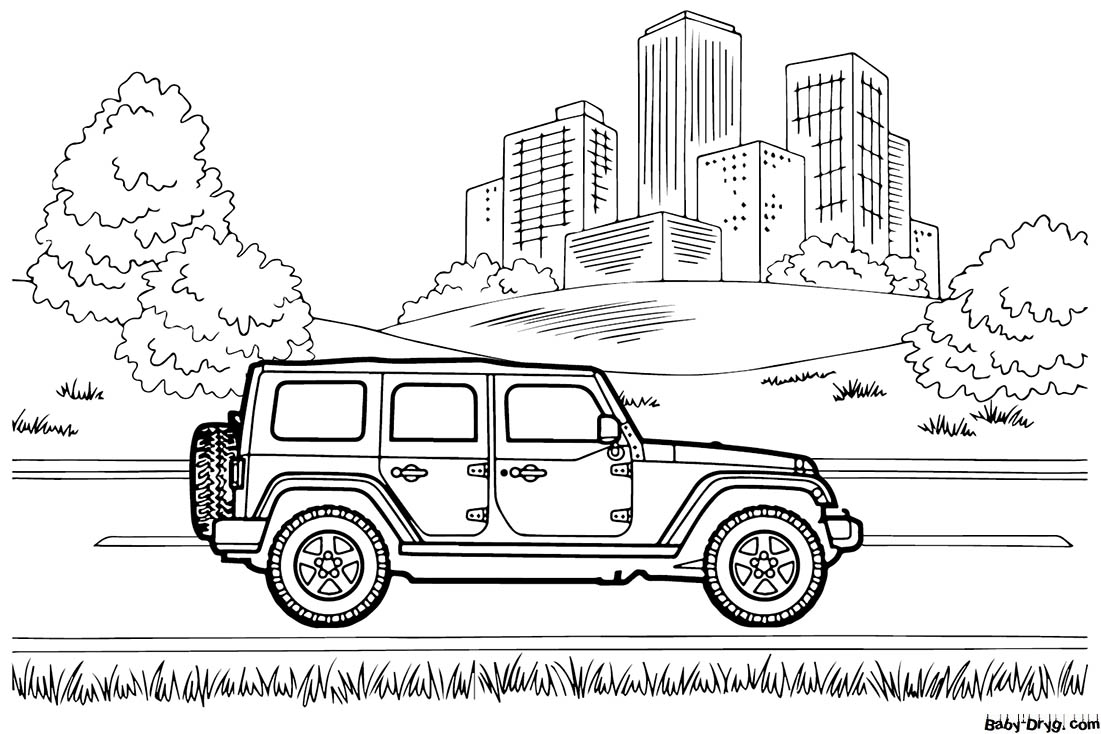 Coloring Page Hummer picture | Coloring Hummer