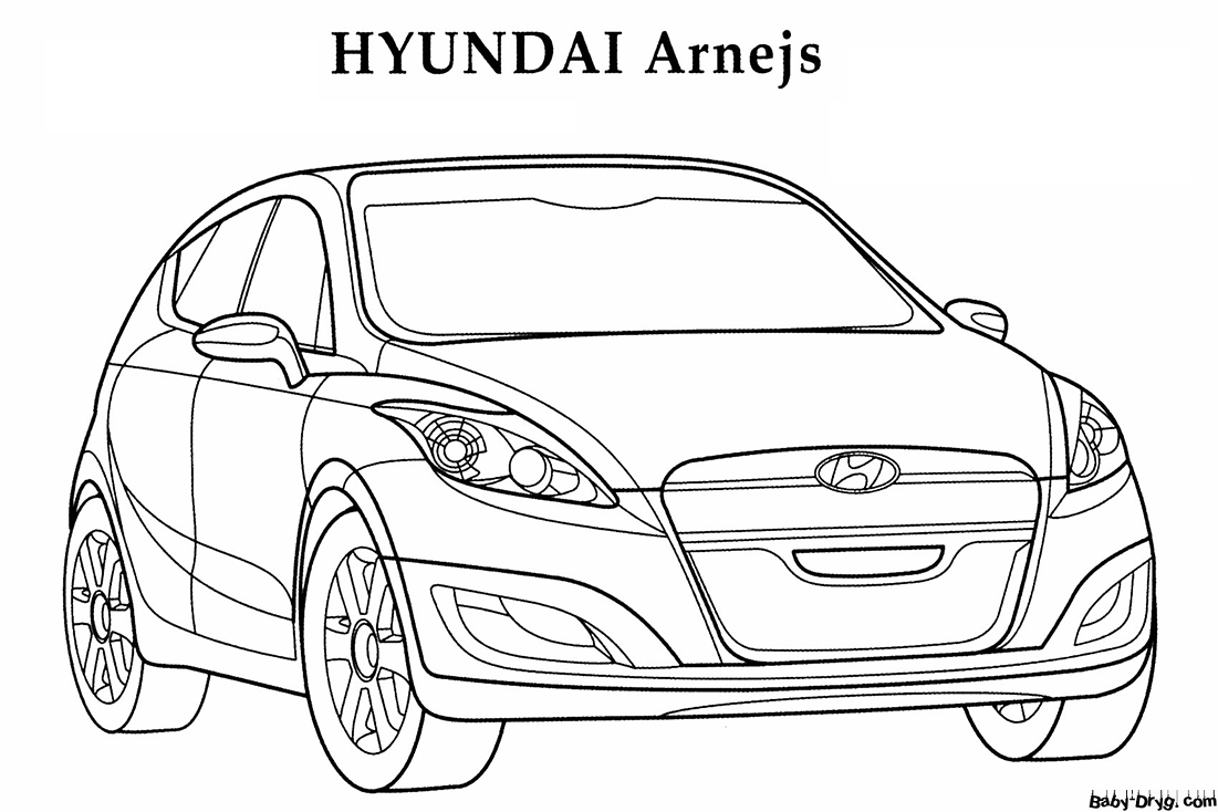 Coloring Page HYUNDAI Arnejs | Coloring Hyundai