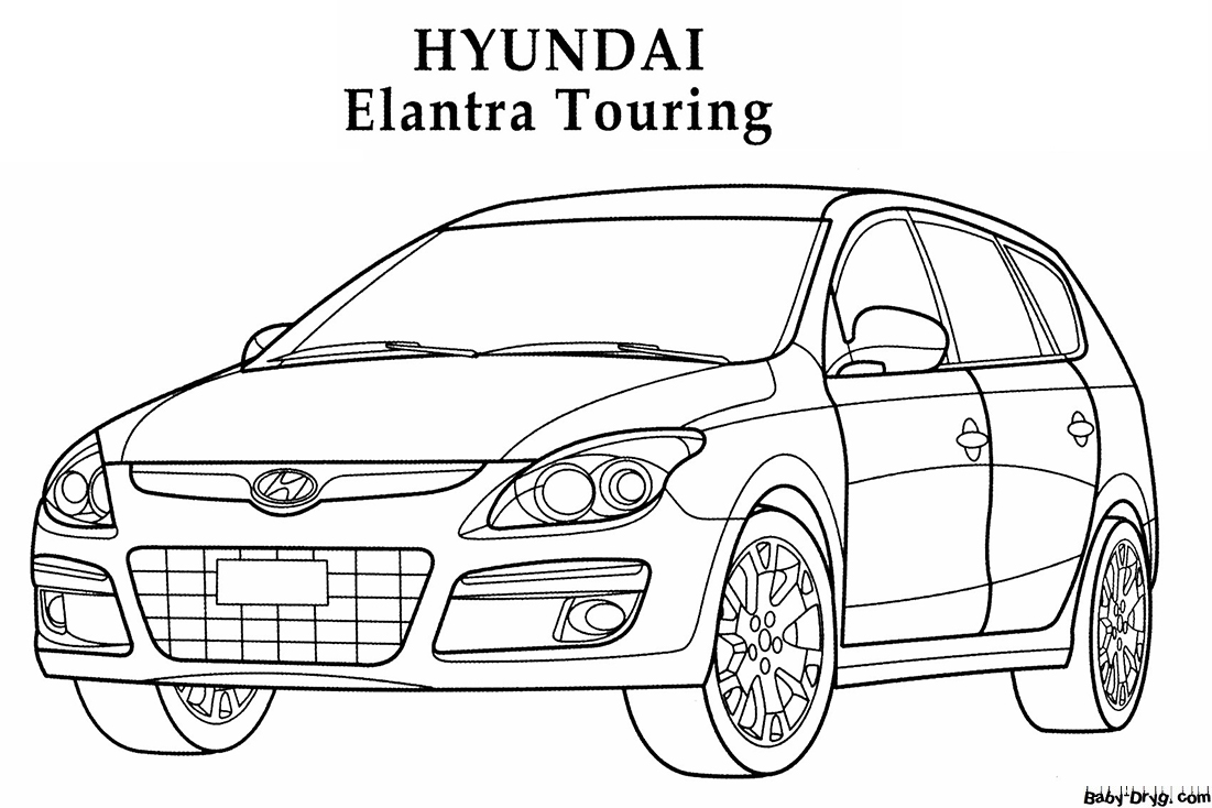 Coloring Page HYUNDAI Elantra Touring | Coloring Hyundai