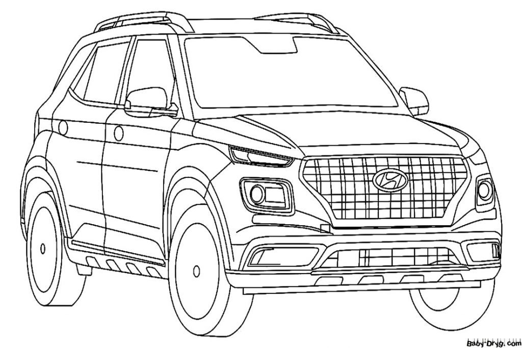 Easy picture of Hyundai | Coloring Hyundai