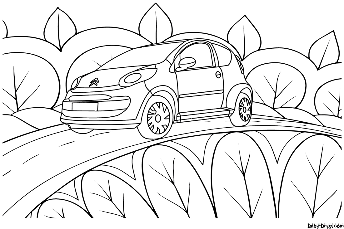 Free Citroen Coloring Page | Coloring Citroën