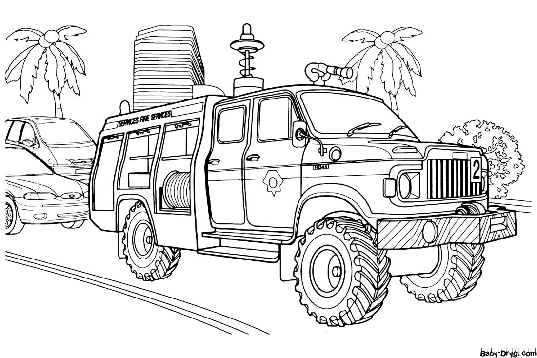 Free Coloring Page Hummer | Coloring Hummer
