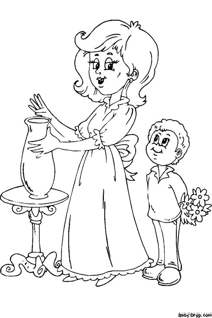 Happy Mother's Day picture to Mom | Coloring Mother's Day