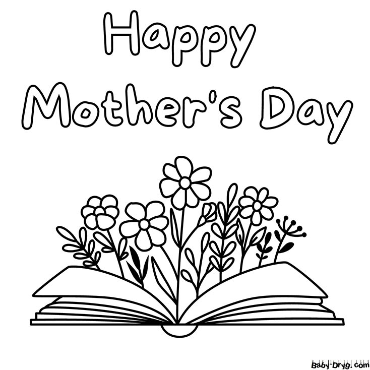 Happy Mothers Day To Print Coloring Page | Coloring Mother's Day