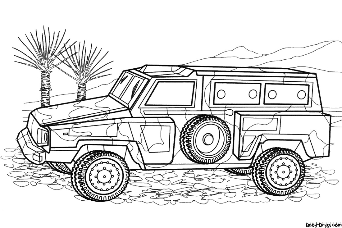 Hummer for a kid Coloring Page | Coloring Hummer