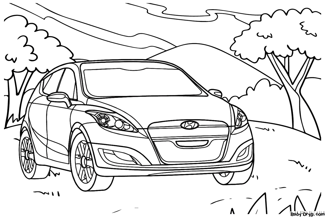 Hyundai Arnejs Coloring Page | Coloring Hyundai