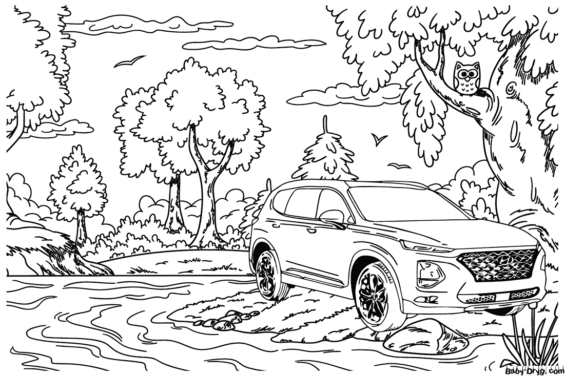 Hyundai car for coloring | Coloring Hyundai