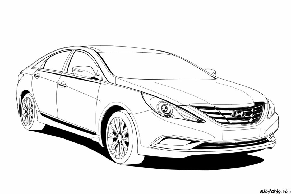 Hyundai Coloring Page | Coloring Hyundai