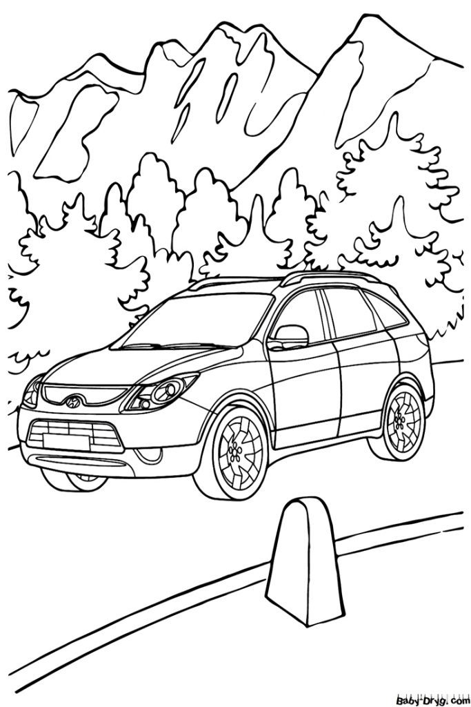 Hyundai Coloring Page drawing | Coloring Hyundai