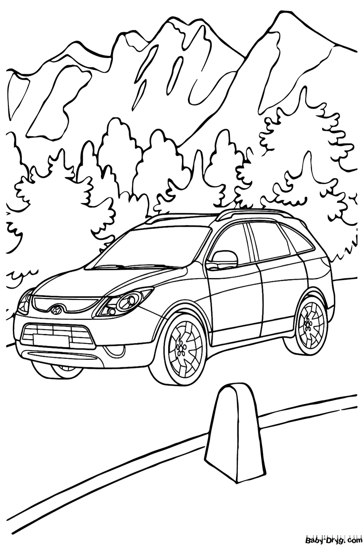 Hyundai Coloring Page drawing | Coloring Hyundai